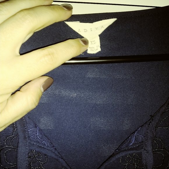 ADiva XL Navy Womans Blouse - Picture 3 of 4
